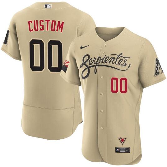 Men's Arizona Diamondbacks ACTIVE PLAYER Custom 2021 Gold City Connect Flex Base Stitched MLB Jersey Men's Arizona Diamondbacks ACTIVE PLAYER Custom 2021 Gold City Connect Flex Base Stitched MLB Jersey
